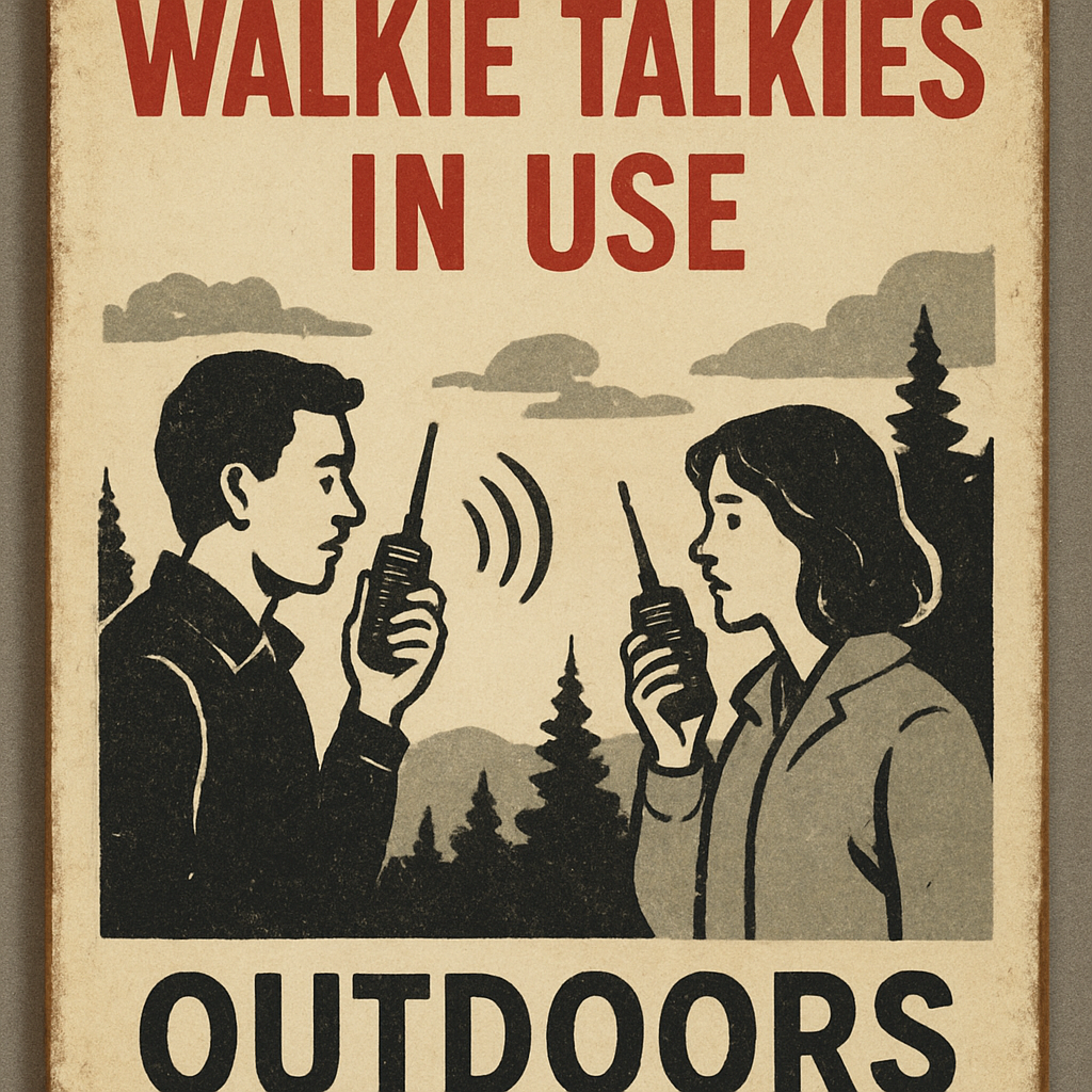 walkie talkie in use