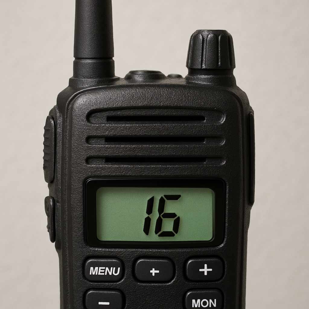 close up of a modern walkie talkie